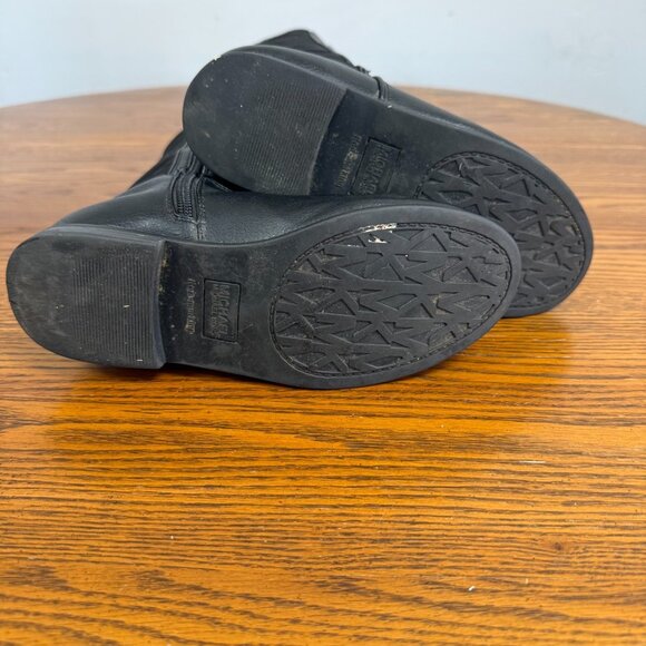 Michael Kors Emma Lily Side Zipper Black Boots Girls Size 4 - Picture 7 of 12